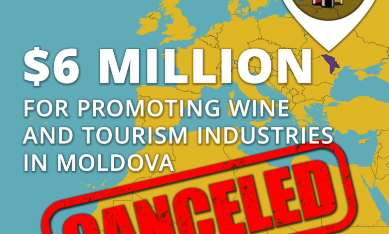 SUA anulează finanțarea de 6 milioane de dolari pentru promovarea vinului și turismului din Moldova