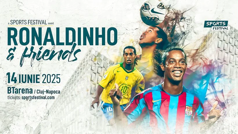Ronaldinho vine la Cluj, pe 14 iunie, la Sports Festival