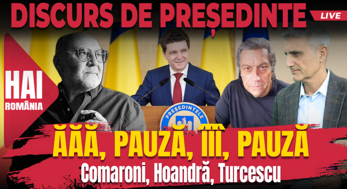Ăăă, pauză, îîî, pauză. Hai live cu Turcescu la 12:00