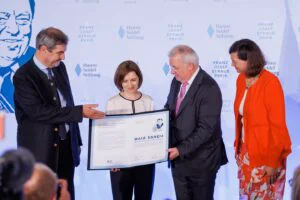 Premiul Franz Josef Strauss, acordat Maiei Sandu. Ce va face președinta cu suma de 10.000 de euro