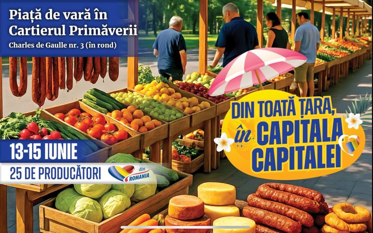 Piață socială în cartier de lux. Legume ieftine pentru bogații din cartierul Primăverii