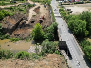 Podul de peste Săsar din Baia Mare, refăcut după prăbușire