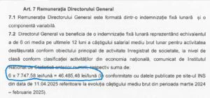 salariu director STB SA, Daniel Istrate, componenta fixă