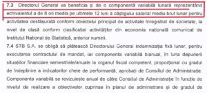 salariu director STB SA, Daniel Istrate, componenta variabilă