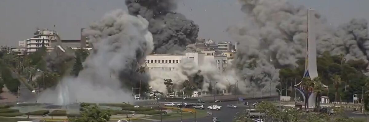 Israelul a anunțat că a atacat clădirea Ministerului Apărării din Damasc