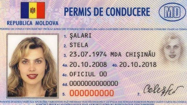 permis de conducere, Republica Moldova