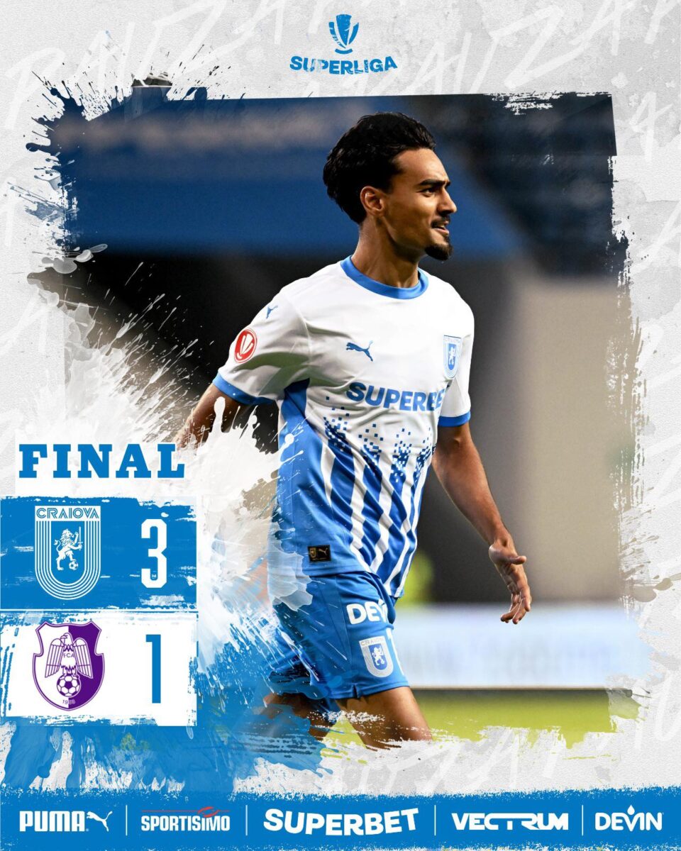 Universitatea Craiova – FC Argeș, 3-1. Oltenii au obținut primul succes în campionat
