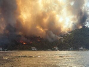 Românii prinși în incendiile din Grecia. Imaginile sunt apocaliptice