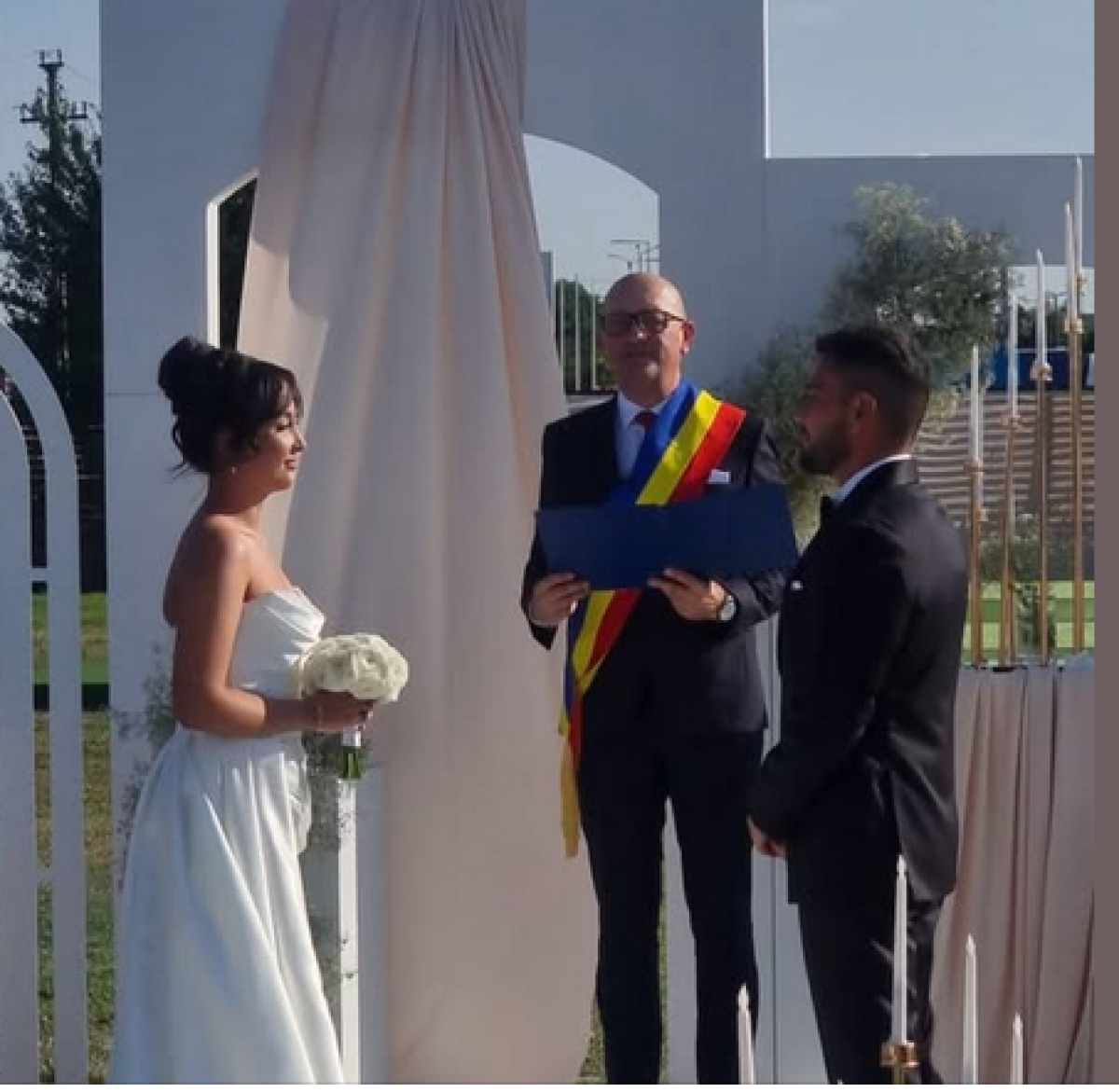 Fiica parlamentarilor Pistru-Popa s-a căsătorit cu un antrenor de la UTA Arad