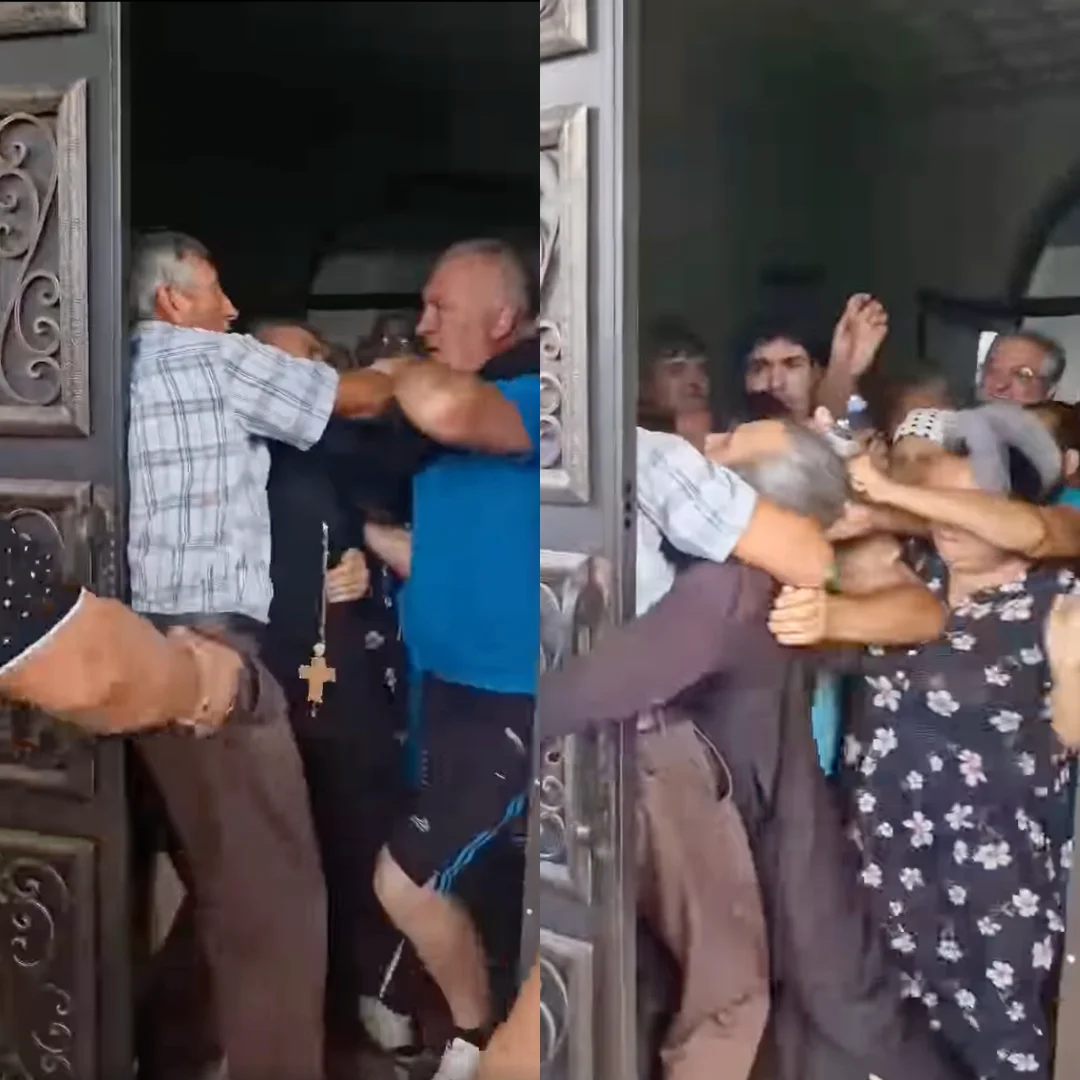 Scandal la o biserică din Republica Moldova: Preot tras de barbă și scos cu forța din altar