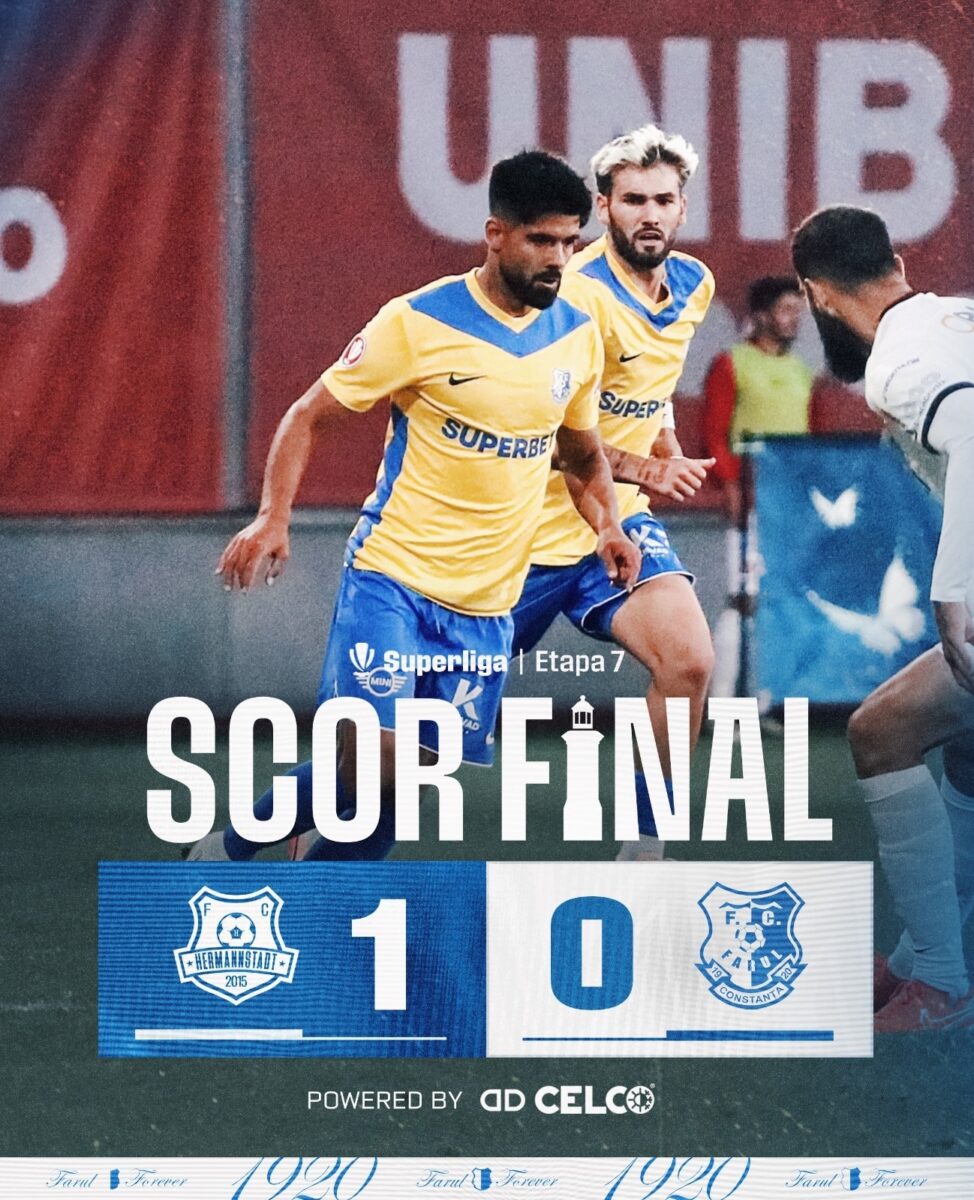 Superliga. Hermannstadt - Farul Constanța, 1-0. Un nou eșec pentru echipa lui Zicu