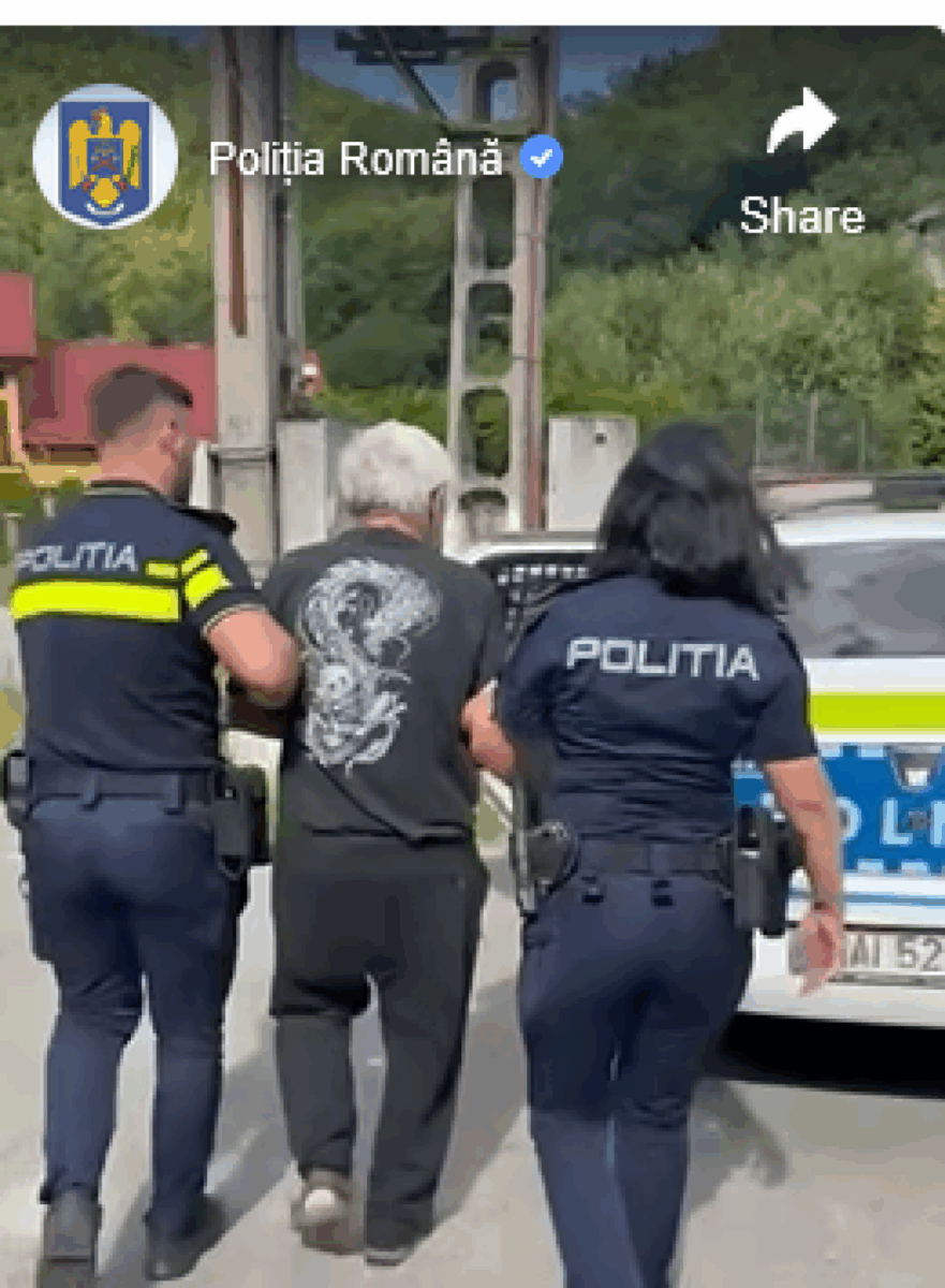 Un bărbat din Timiș și-a alergat soția, de 78 de ani,  cu un cuțit în mână, pe strada din fața sediului Poliției