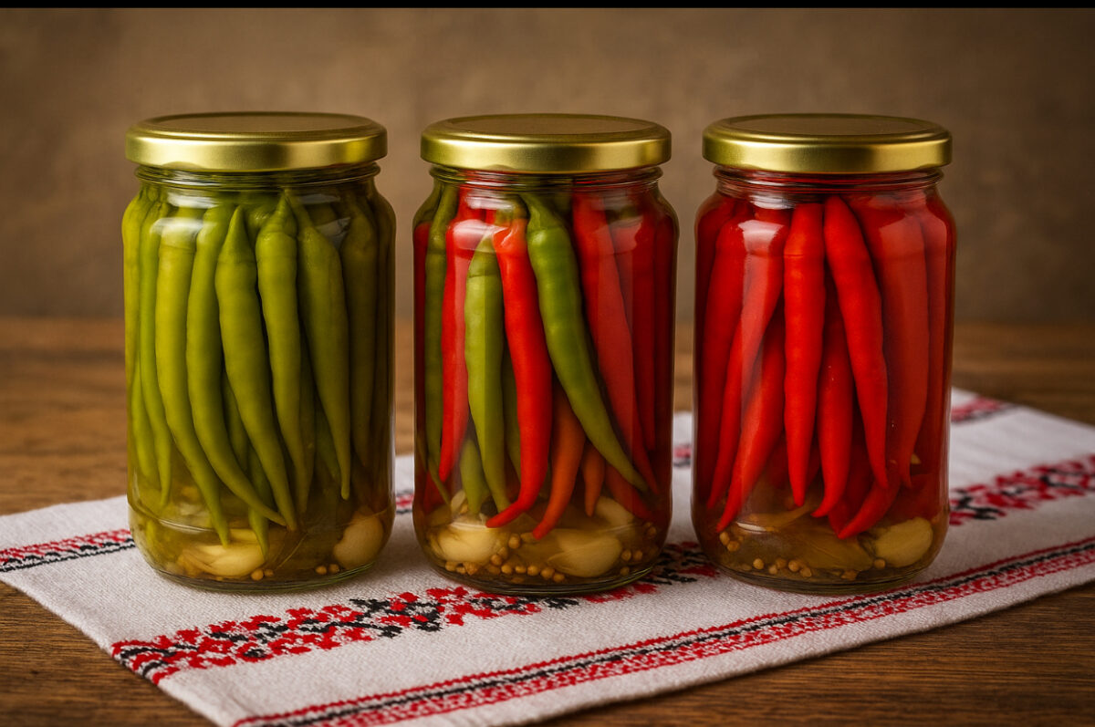 Ardei iuți în oțet. O rețetă din inima Bucovinei