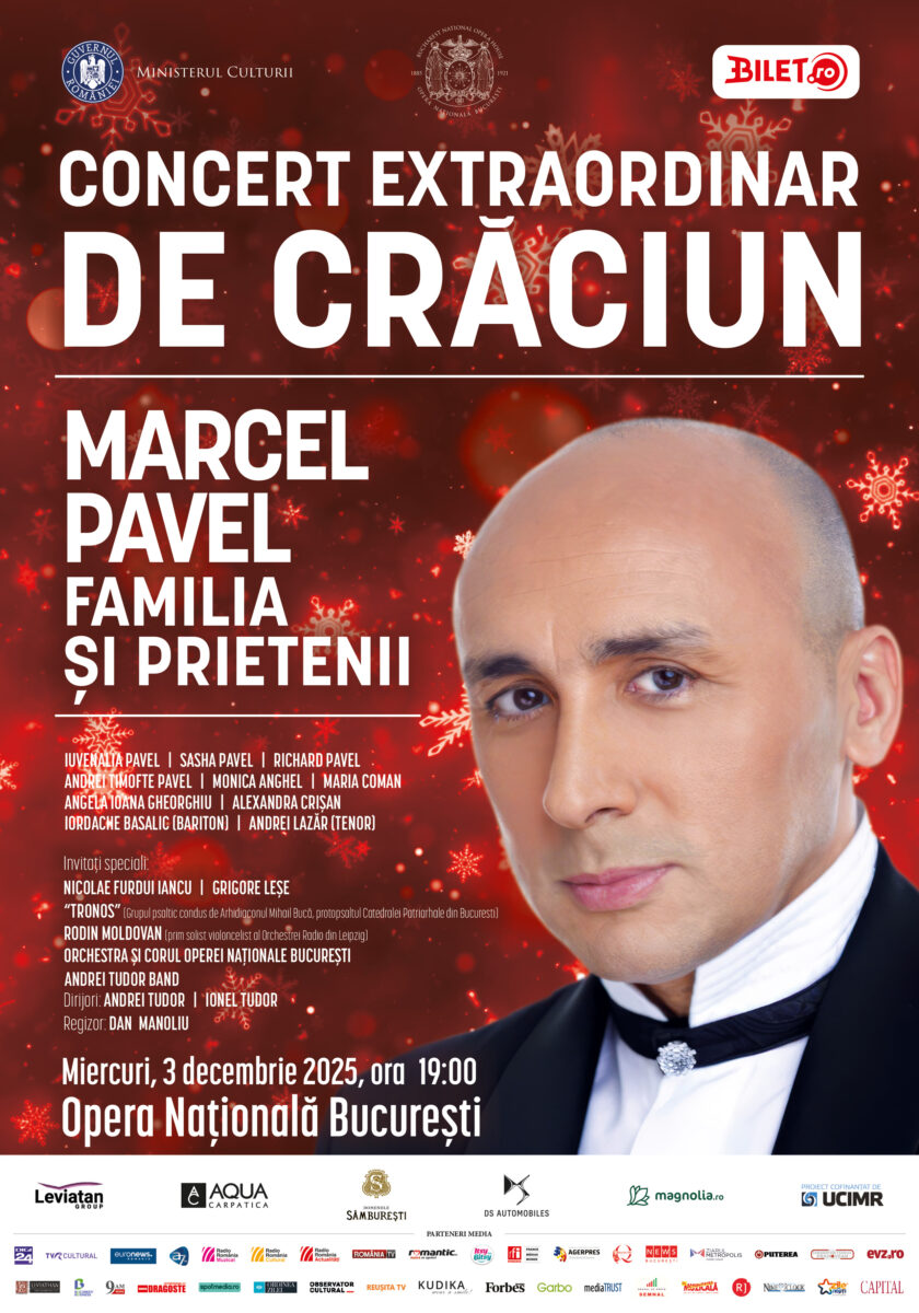 Marcel Pavel, familia și prietenii, un Concert Extraordinar de Crăciun la Opera Națională București