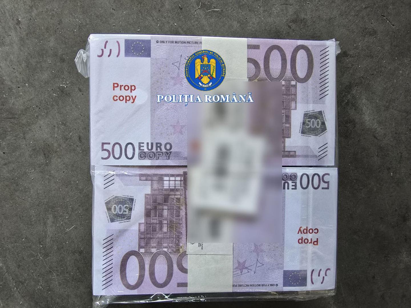 Bancnotele confiscate de Poliția Română