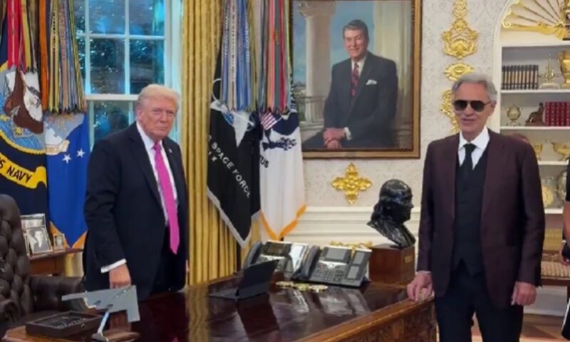 Andrea Bocelli, invitat de Donald Trump să cânte în Biroul Oval. Evenimentul nu a fost lipsit de surprize