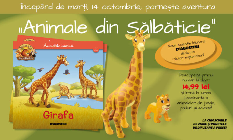 Descoperă lumea fascinantă a animalelor sălbatice cu noua colecție DeAgostini! „Animale din Sălbăticie” – Aventură, joacă și descoperire pentru întreaga familie