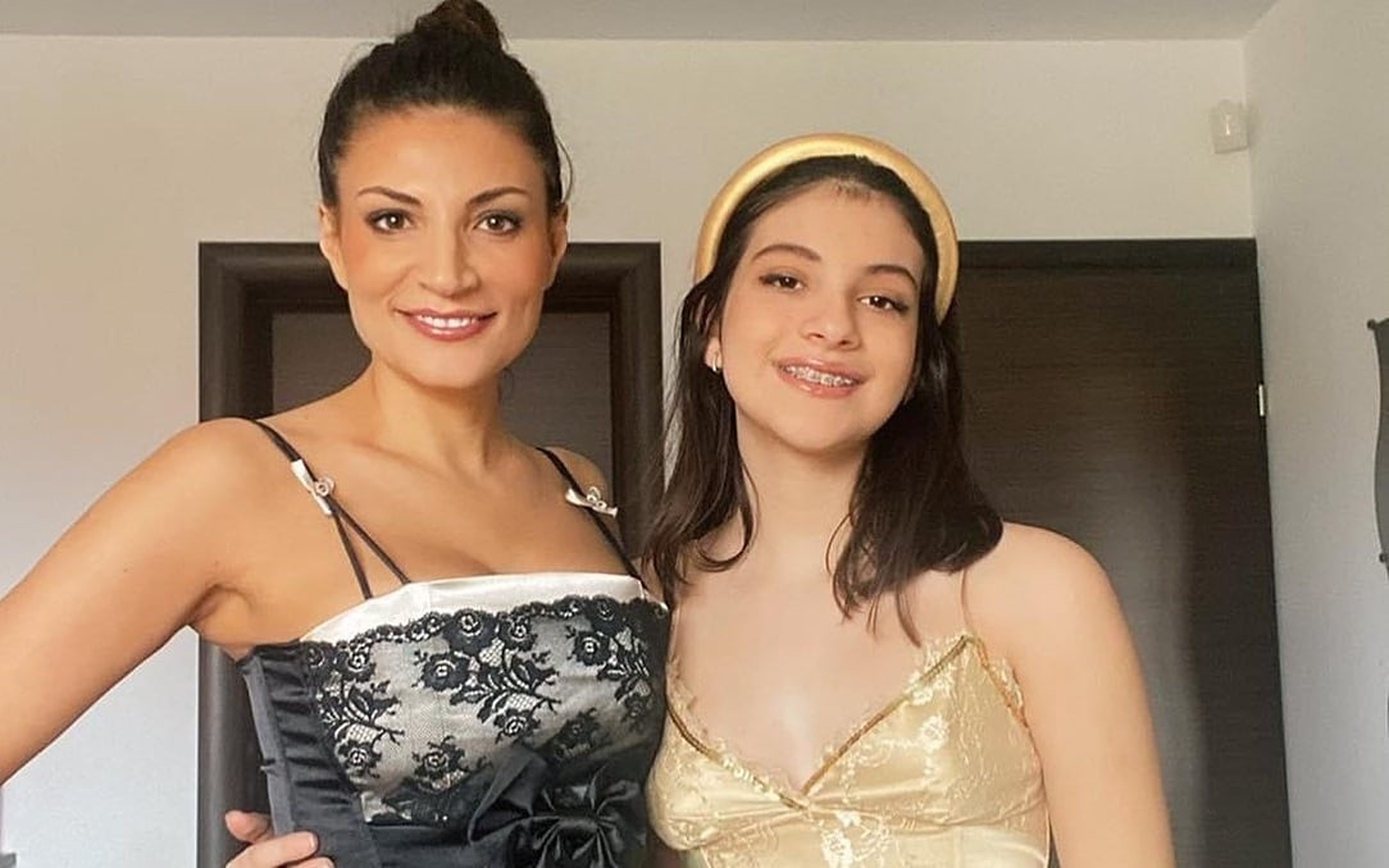 Ioana Ginghină și fiica ei.