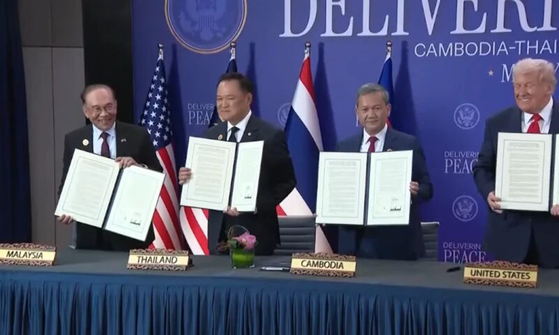Liderii Thailandei și Cambodgiei au semnat acordul de încetare a focului, în prezența lui Trump
