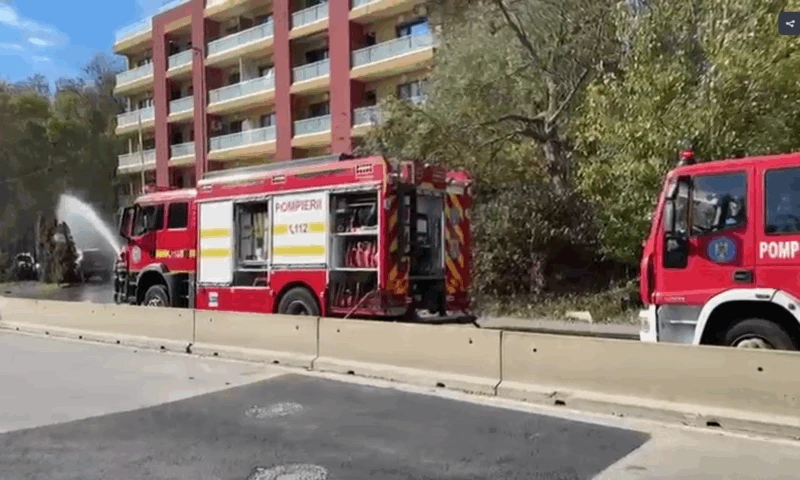 Incendiu în Voluntari. O țeavă de gaze a fost fisurată