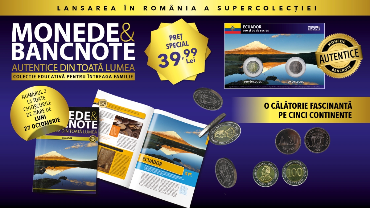 Colecția „Monede și bancnote autentice din toată lumea” continuă călătoria sa fascinantă