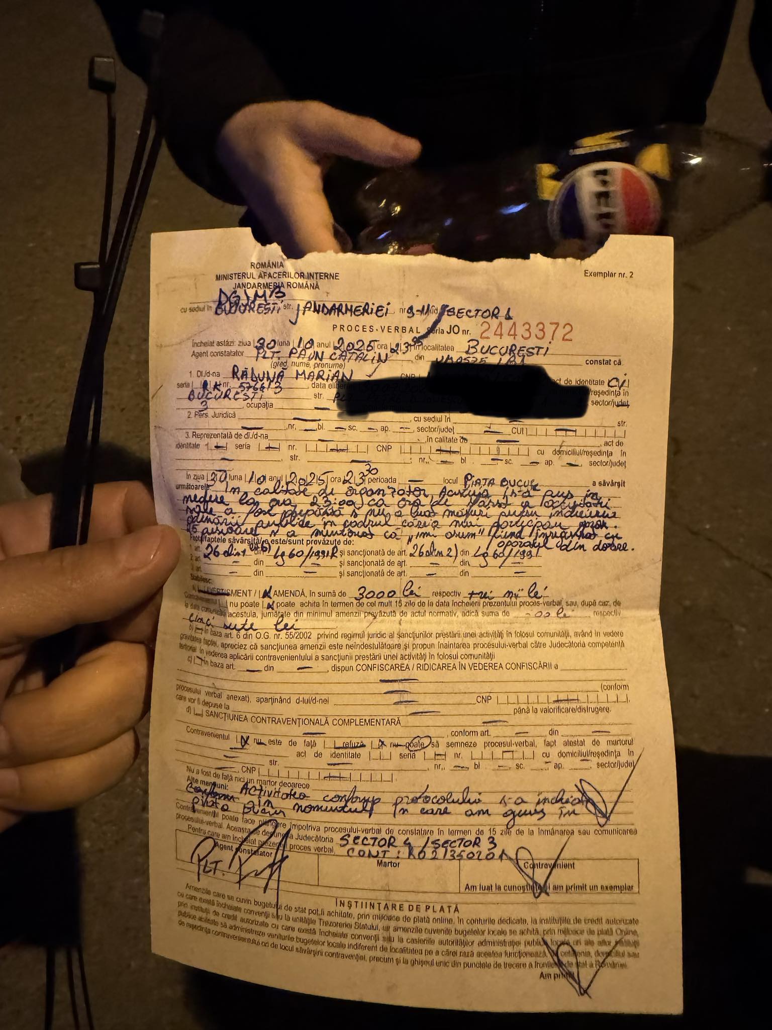 Amenda primită de Marian Rădună