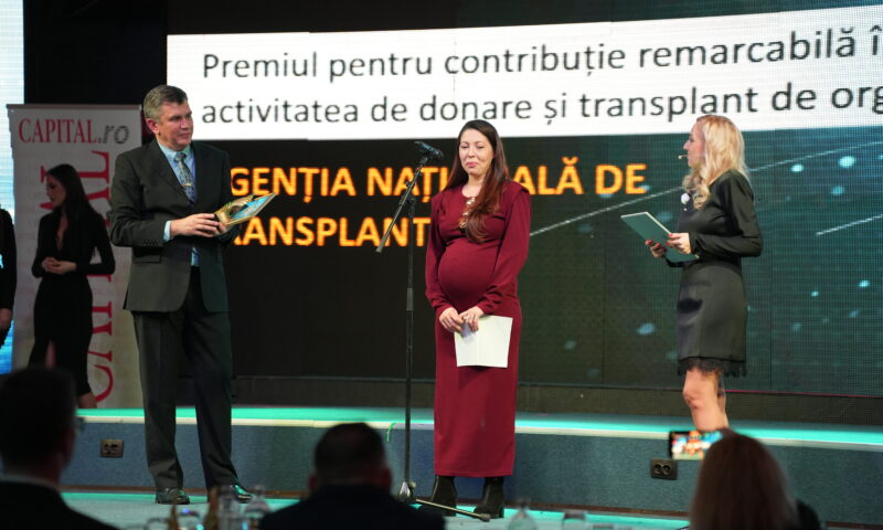 Agenția Națională de Transplant, premiată pentru contribuția remarcabilă în activitatea de donare și transplant de organe