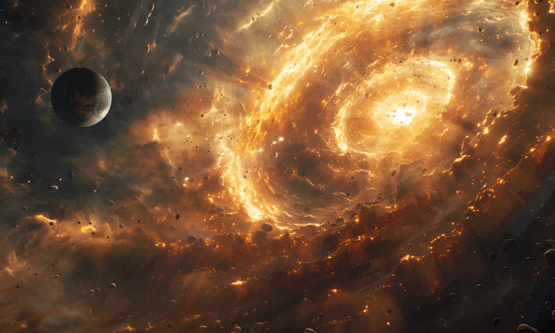 Explozie colosală în spațiu: cea mai mare erupție observată vreodată de la o gaură neagră