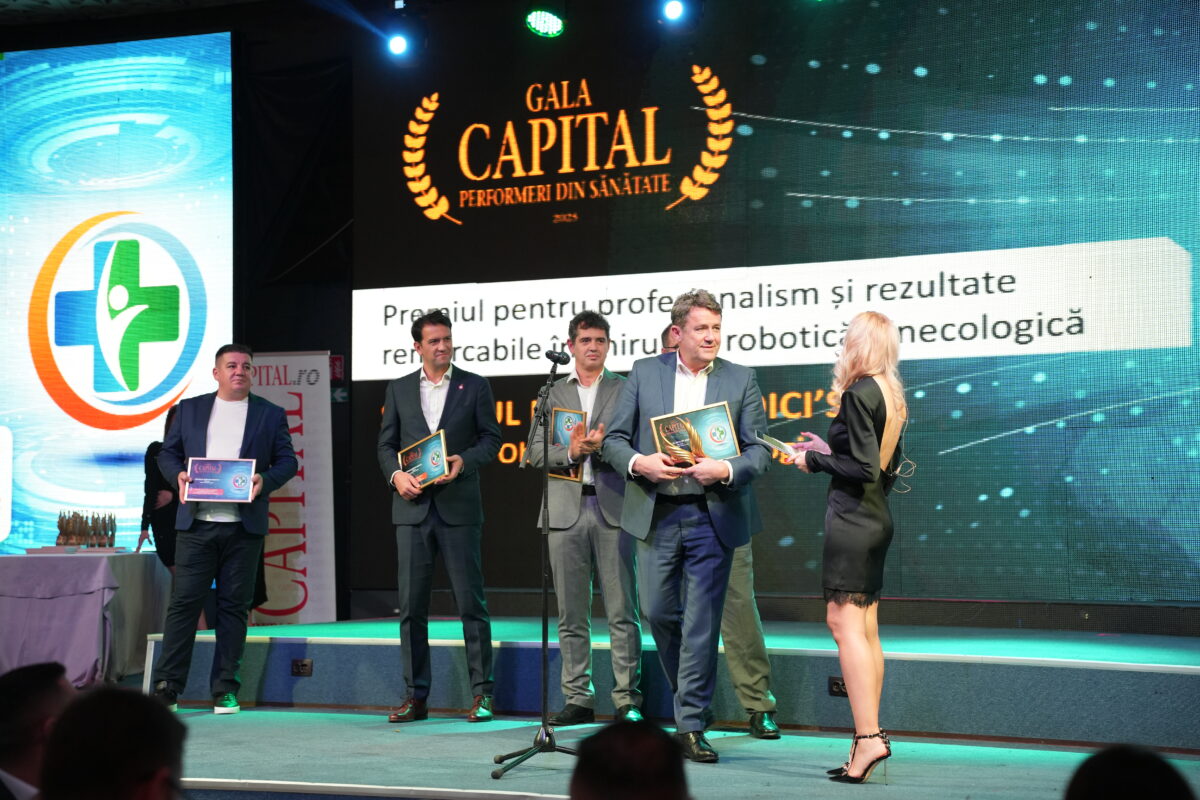 Spitalul MedLife Medici’s, premiat la Gala Capital Performeri din Sănătate 2025 pentru rezultate remarcabile în chirurgia robotică ginecologică