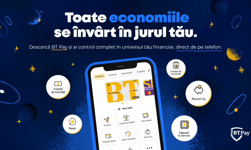 Investiții, economii și pensii facultative, la un ”tap” distanță, prin aplicația BT Pay
