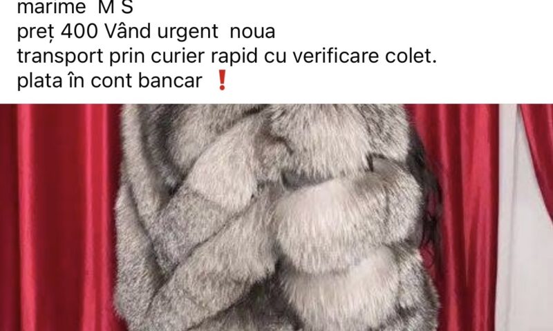 Haine de blană naturală la 400 de lei, ultima țeapă pe internet