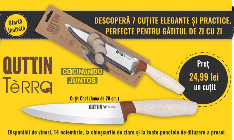 Descoperă colecția de cuțite Quttin Terra-precizie, echilibru și eleganță în bucătărie