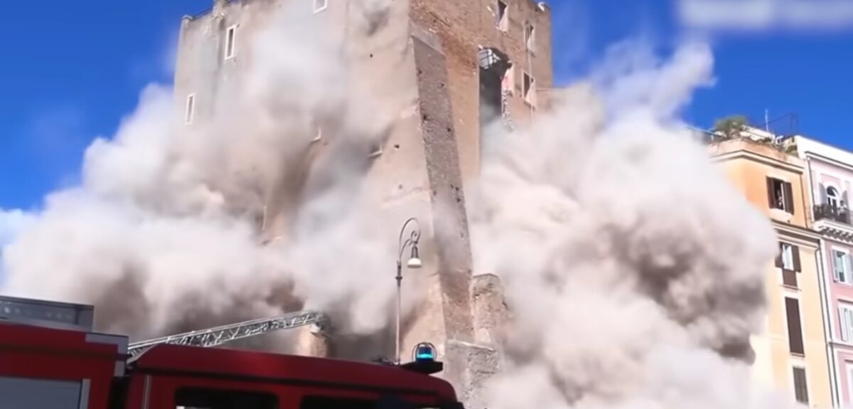 Italia îl convoacă pe ambasadorul Rusiei după ce purtătoarea de cuvânt a MAE rus a ironizat prăbușirea turnului de la Roma