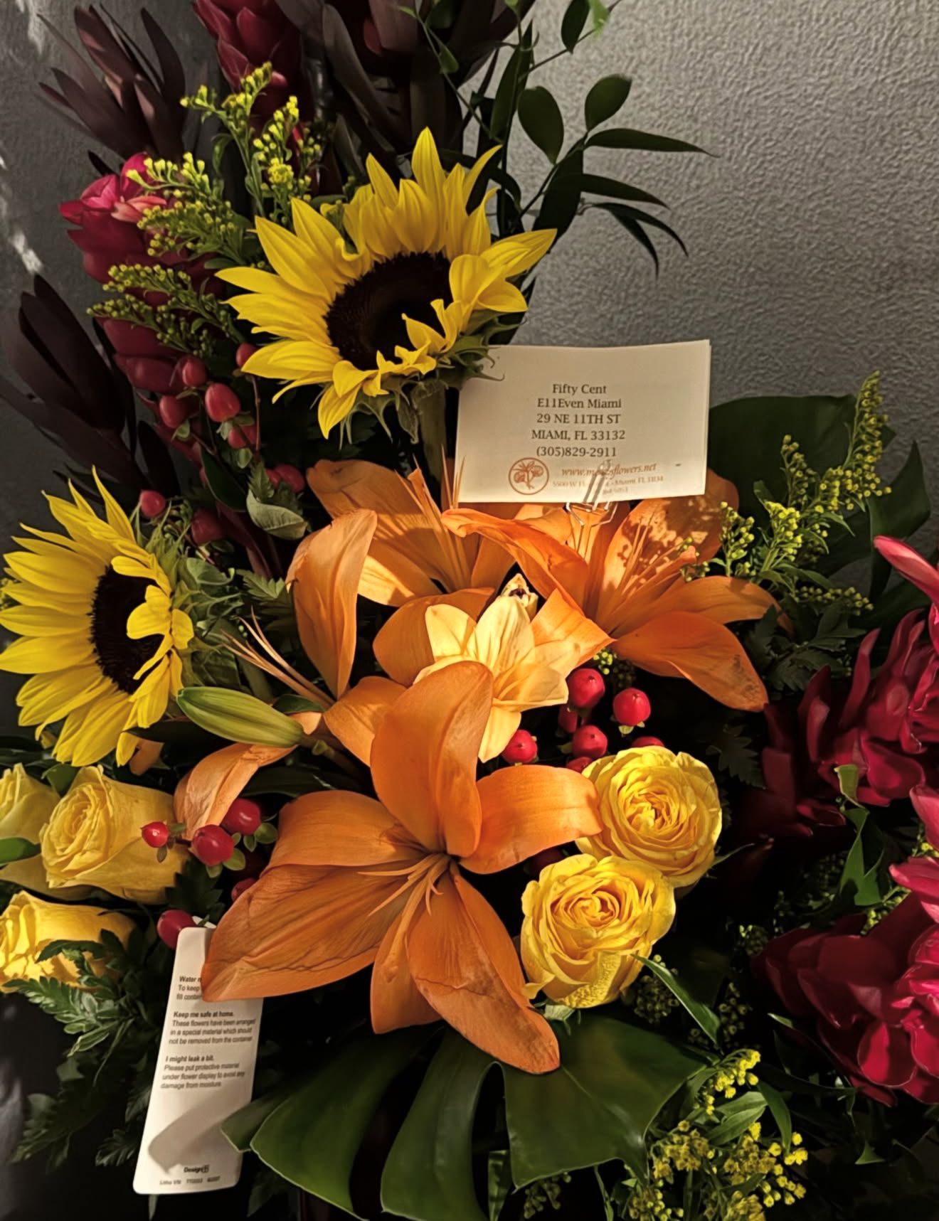 Buchetul trimis de Diddy