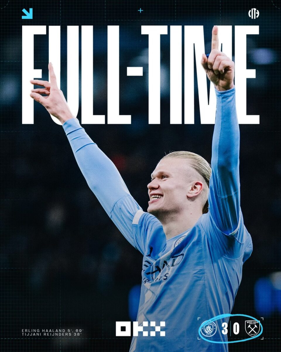 Manchester City, victorie fără emoții cu West Ham. Radu Drăgușin s-a reîntors în lotul lui Tottenham