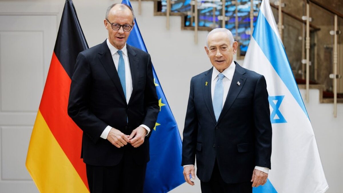 Friedrich Merz și Benjamin Netanyahu