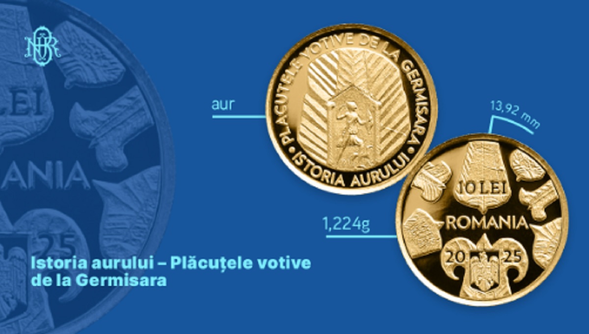 Istoria aurului prinsă într-o monedă. BNR prezintă o emisiune numismatică unică