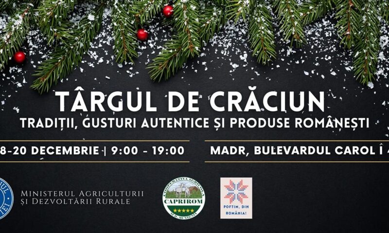 Târg de Crăciun cu produse agroalimentare românești, în curtea Ministerului Agriculturii