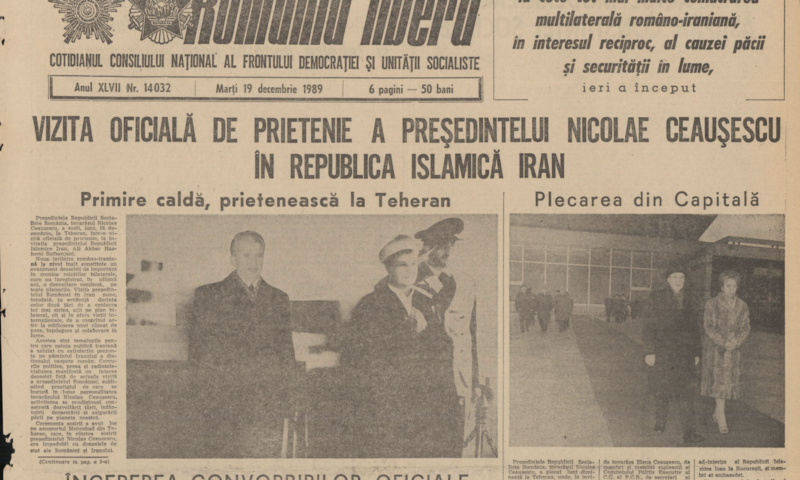 18 decembrie. De ce a plecat Nicolae Ceaușescu în Iran. Mărturia ambasadorului Ioan Donca, omul care pregătit dosarele vizitei