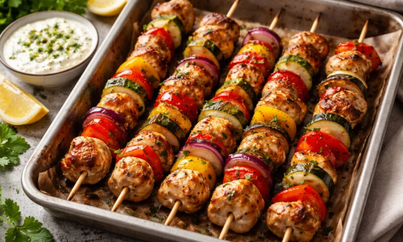 Frigărui de pui la cuptor. Rețeta perfectă pentru o cină cu puține calorii