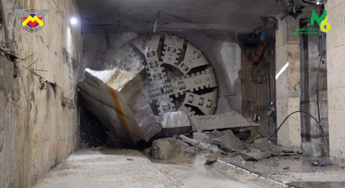 Magistrala 6 de metrou, un nou prag atins. Scutul de foraj a intrat în Gara Băneasa