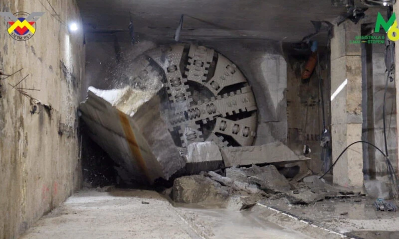 Magistrala 6 de metrou, un nou prag atins. Scutul de foraj a intrat în Gara Băneasa