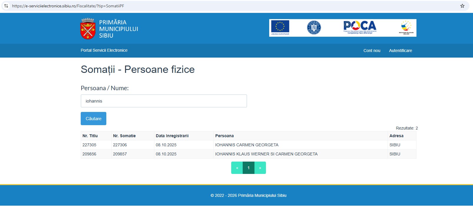 Somații familia Iohannis
