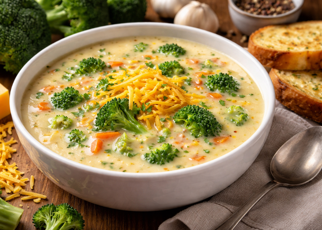Supă de broccoli cu brânză cheddar. Rețeta care a cucerit internetul