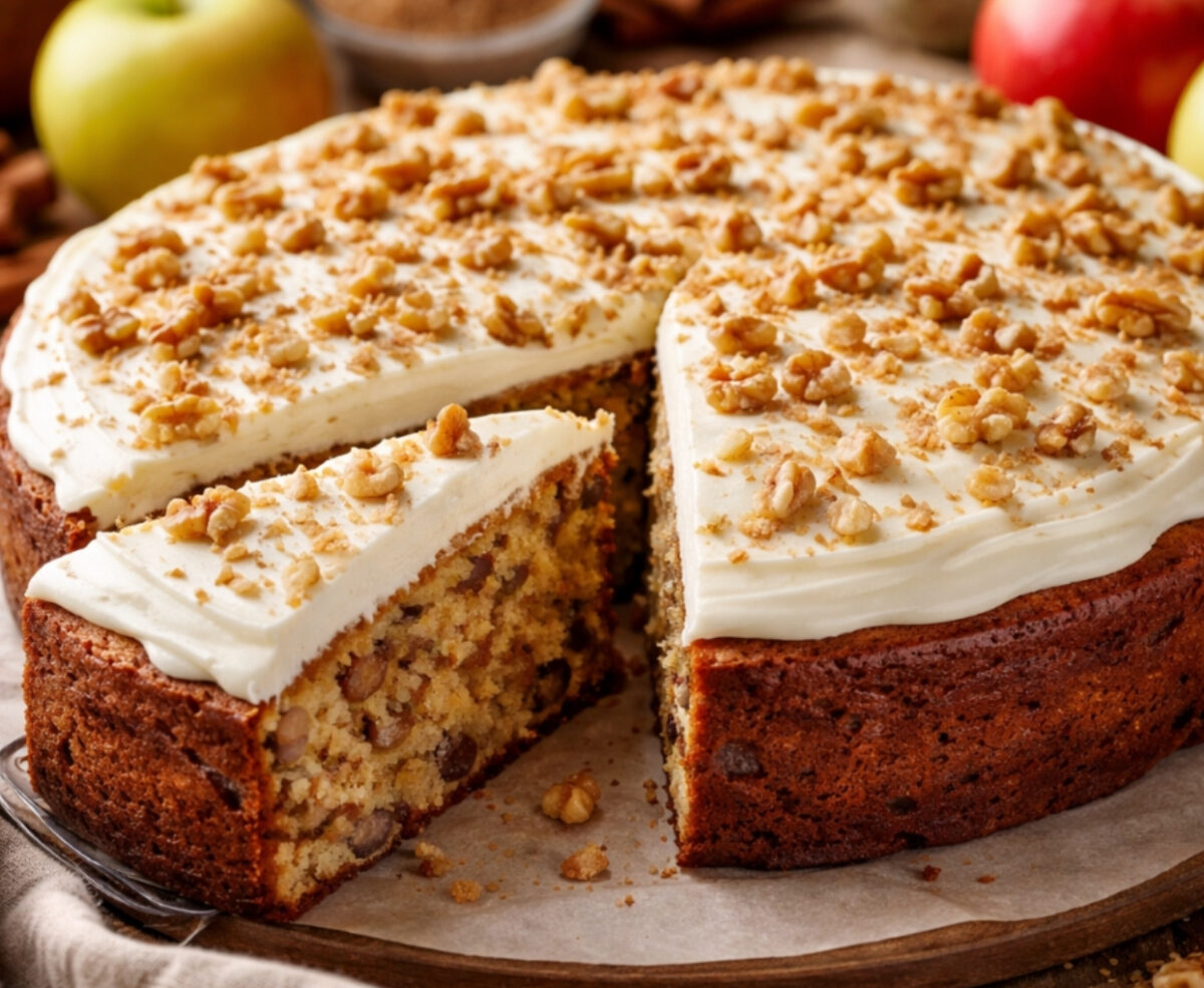 Rețetă din caietul bunicii. Tartă cu mere, nuci și scorțișoară