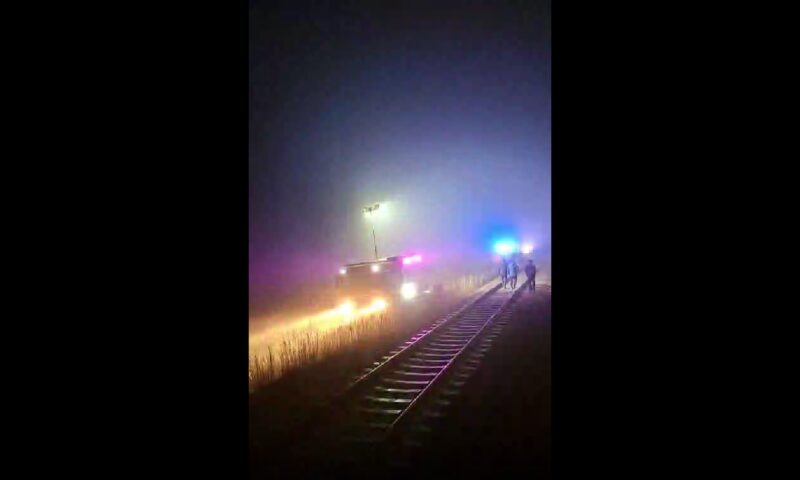 Tren cu 200 de pasageri, în flăcări în apropiere de Vaslui