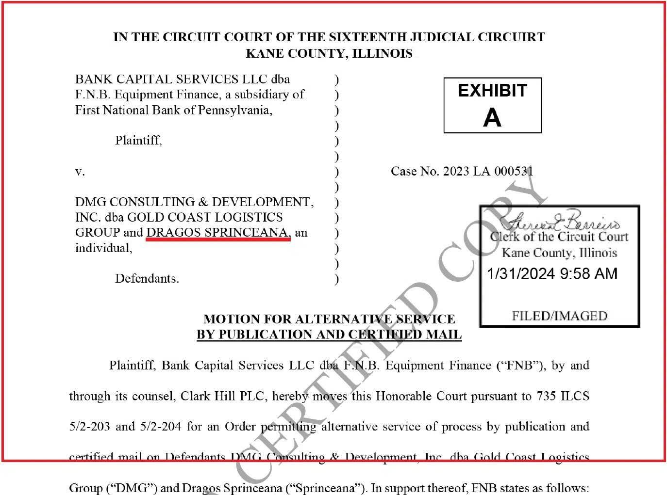 Document Dragoș Sprînceană