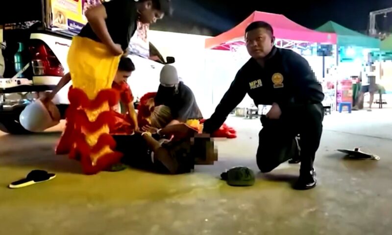 Un hoț din Thailanda, prins de poliție după ce agenții s-au deghizat într-un costum de leu