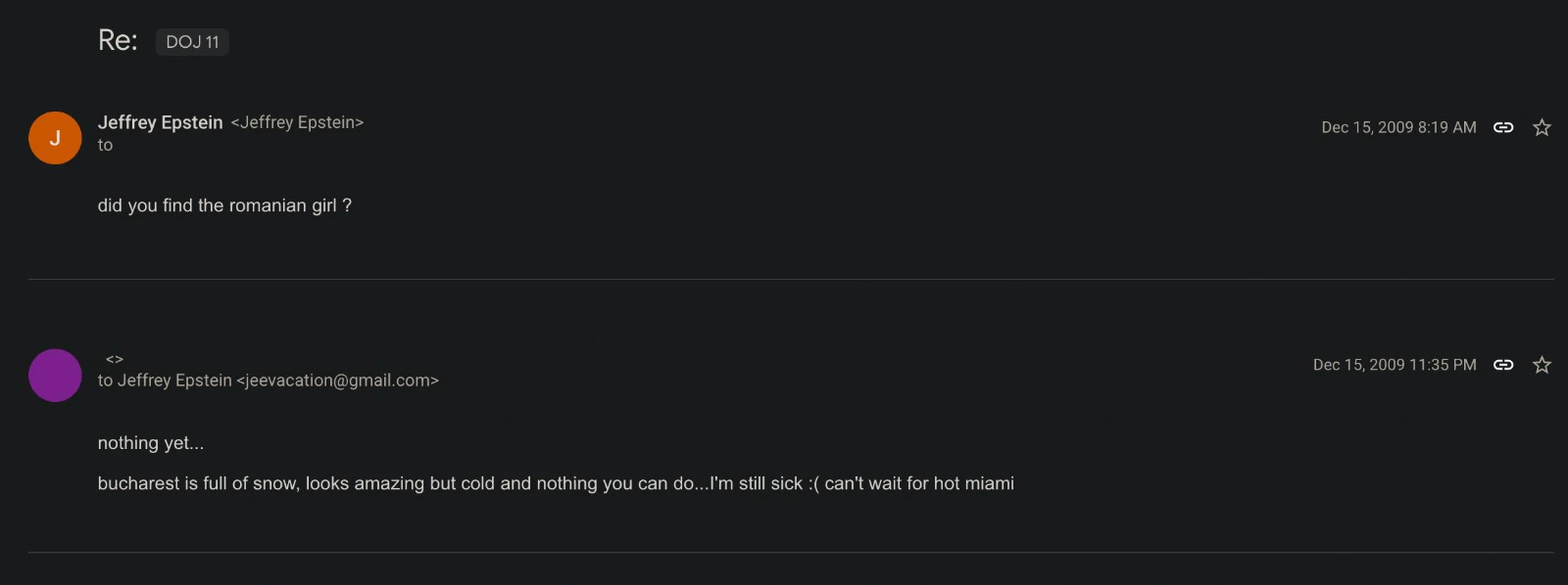 România, ca parte a Europei de Est, o zonă deja celebră de recrutare pentru trafic de persoane, apare menționată de peste 800 de ori în cele peste trei milioane de pagini declasificate recent de DOJ.&nbsp;