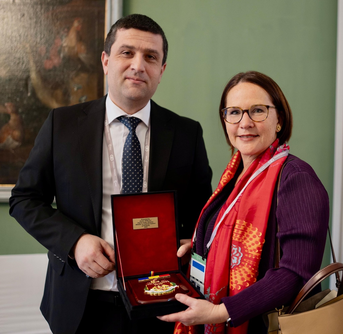 Radu Miruță și Yuriko Backes, ministrul apărării din Marele Ducat de Luxemburg